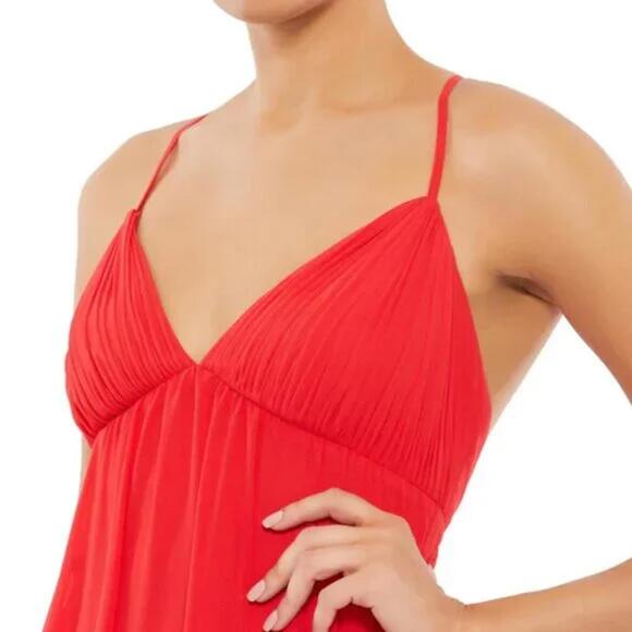 Ieena for Mac Duggal 70194 Red Mini Dress Size US 4 NWT - Picture 2 of 9